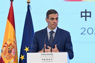 El presidente del Gobierno, Pedro Sánchez, comparece ante los medios de comunicación.