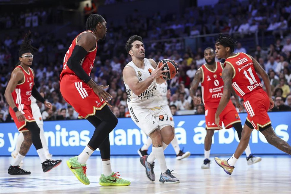 Facu Campazzo, en un partido con el Real Madrid.