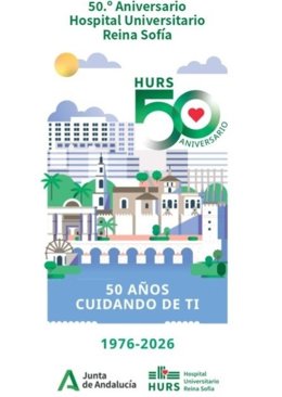 Imagen promocional del 50 aniversario del Hospital Universitario Reina Sofía de Córdoba.