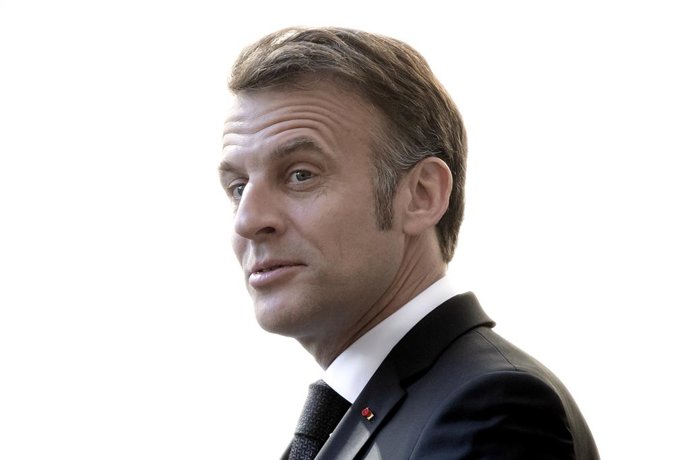 April 10, 2026, Vatican, Vatican: French President Emmanuel Macron arrives in the St. Damaso Courtyard at the Vatican to meet with Pope Leo XIV.