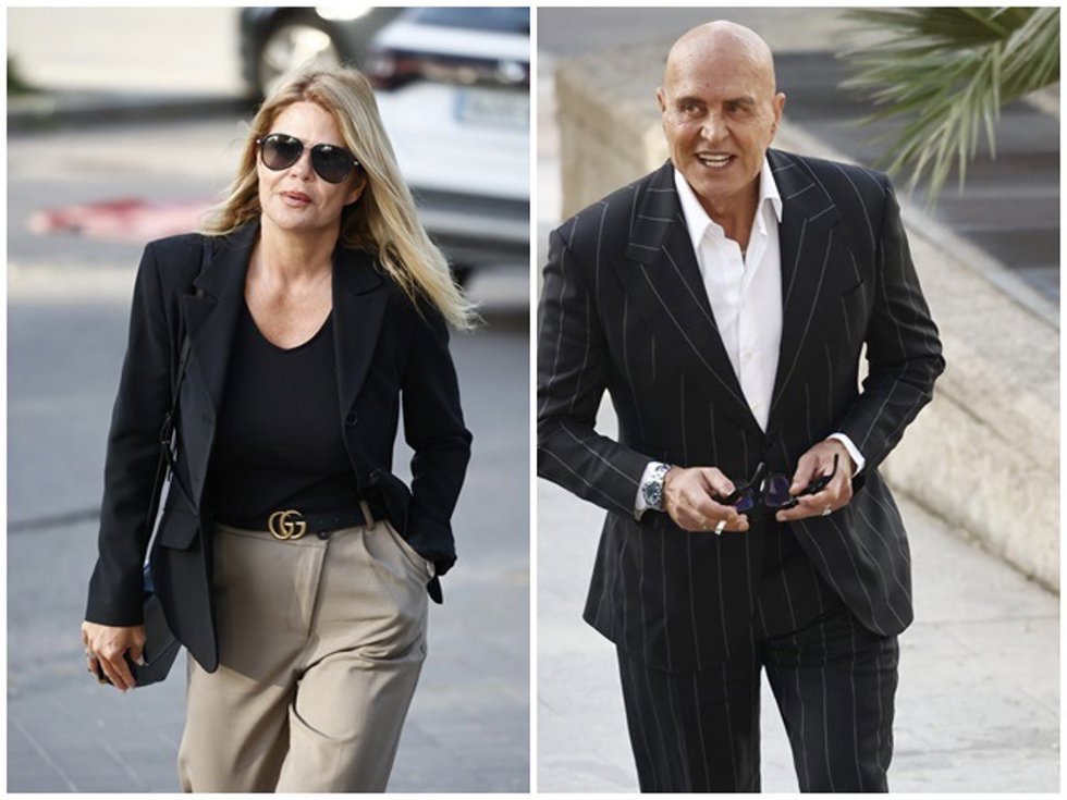 Makoke y Kiko Matamoros, a su llegada  a la Audiencia Provincial de Madrid este viernes 17 de abril para ser juzgados por un presunto delito de ocultación de bienes