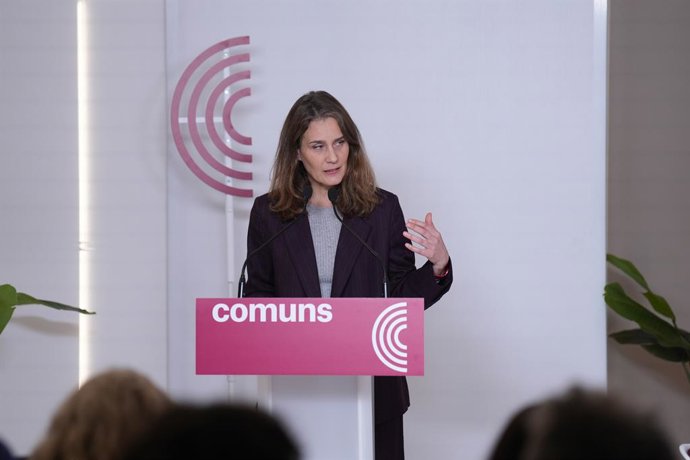 Archivo - La presidenta dels Comuns al Parlament, Jéssica Albiach