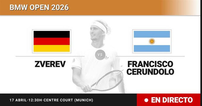 Alexander Zverev - Francisco Cerundolo: resumen y estadísticas del partido de Cuartos de final de BMW Open