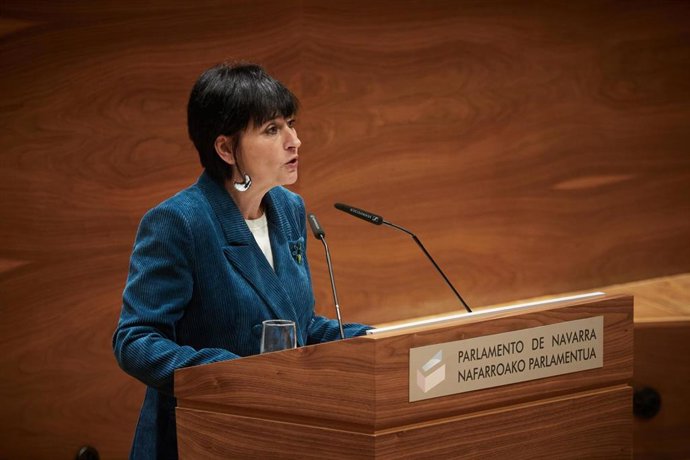 Archivo - La portavoz de EH Bildu en el Parlamento de Navarra, Laura Aznal.