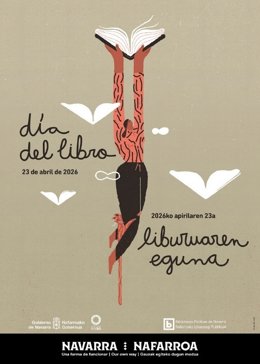 Cartel del Día del Libro del Servicio de Bibliotecas.