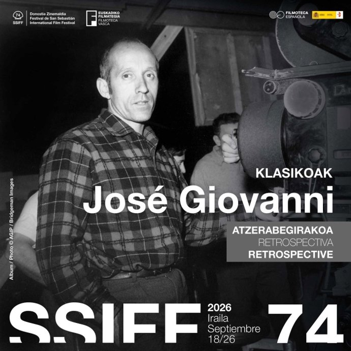 Donostia Zinemaldiak Jose Giovanni zinemagile eta nobelagileari eskainiko dio 74. Edizioko atzerabegirakoa