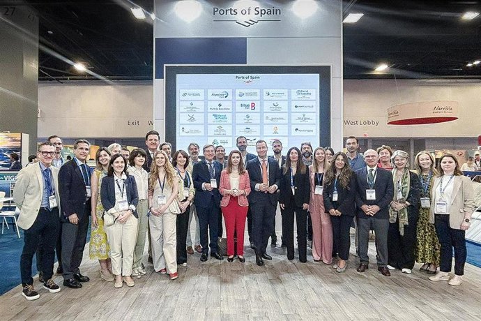 Delegación de Málaga en la feria Seatrade Cruise Global, celebrada en Miami.