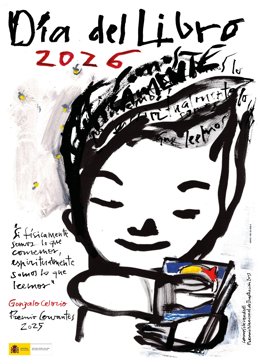 El cartel diseñado por Carme Solé, Premio Nacional de Ilustración 2013 para el Día del Libro 2026
