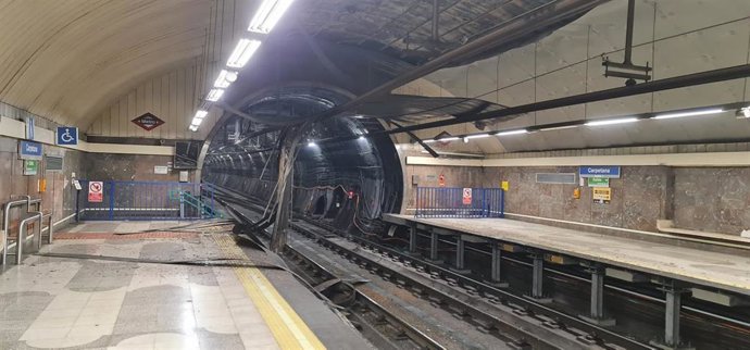 Caída de un falso techo en Carpetana