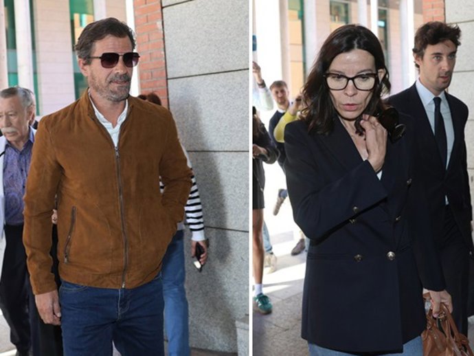 Rodolfo Sancho y Silvia Bronchalo, este jueves en los Juzgados de Violencia contra la Mujer de Alcobendas este jueves 16 de abril