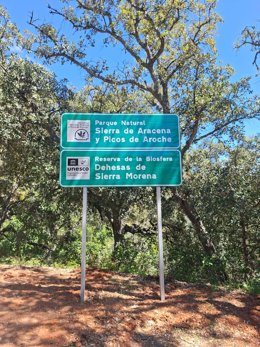 Nueva señalética turística en la Sierra de Huelva y Picos de Aroche.