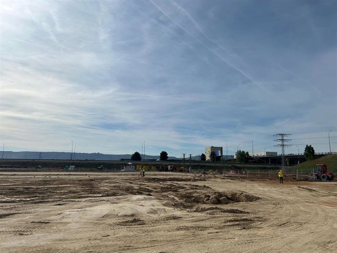 Obras de la subestación eléctrica Nueva Meco