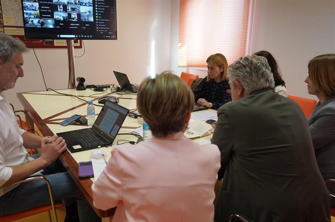 Varios diputados participan en una lectura grupal en línea de colegios de la provincia de Segovia.