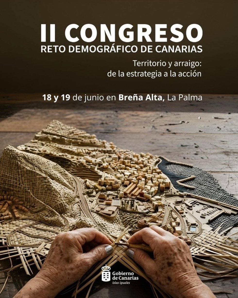 Cartel anunciador del 'II Congreso de reto demográfico'