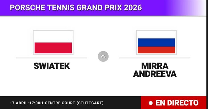 Iga Swiatek - Mirra Andreeva: resumen y estadísticas del partido de Cuartos de final de Porsche Tennis Grand Prix