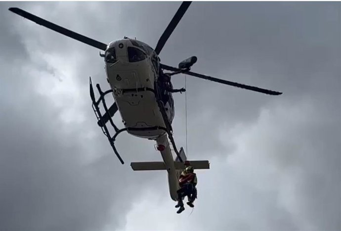 Archivo - El helicóptero de la Ertzaintza