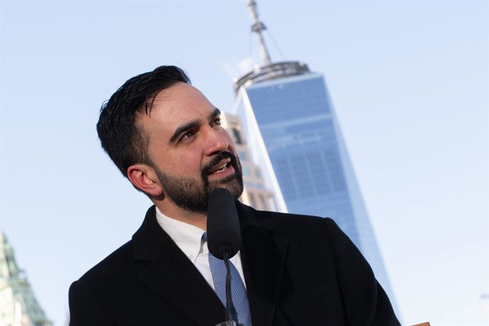 Archivo - 02 February 2026, US, New York: New York City Mayor Zohran Mamdani delivers a speech at the David N. Dinkins Manhattan Municipal Building, to provide an update on the effects of the recent storm. Photo: Derek French/ZUMA Press Wire/dpa