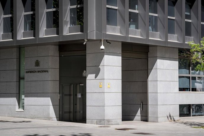 Fachada de la Audiencia Nacional, en Madrid (España).