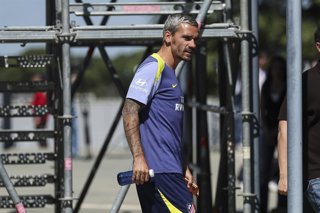 Antoine Griezmann attends the media day ahead the Copa del Rey Final 2026 at Ciudad Deportiva Atletico de Madrid, on April 16, 2026, in Majadahonda, Madrid, Spain.
