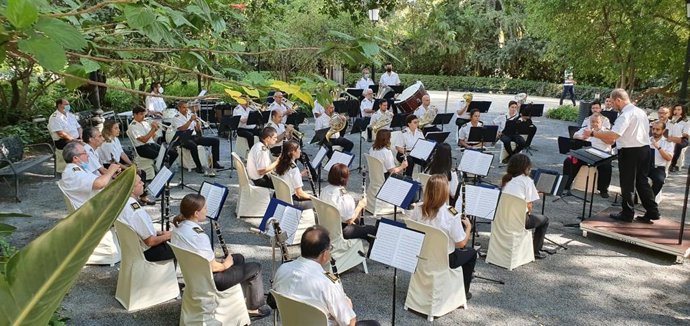 Archivo - La Banda Municipal de Música dedica su concierto en el Jardín Botánico de la Concepción en una imagen de archivo. 