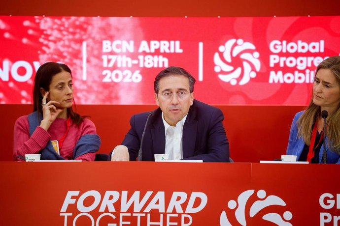 El ministro de Asuntos Exteriores, Unión Europea y Cooperación, José Manuel Albares, en su intervención en la segunda jornada de la Global Progressive Mobilisation (GPM)