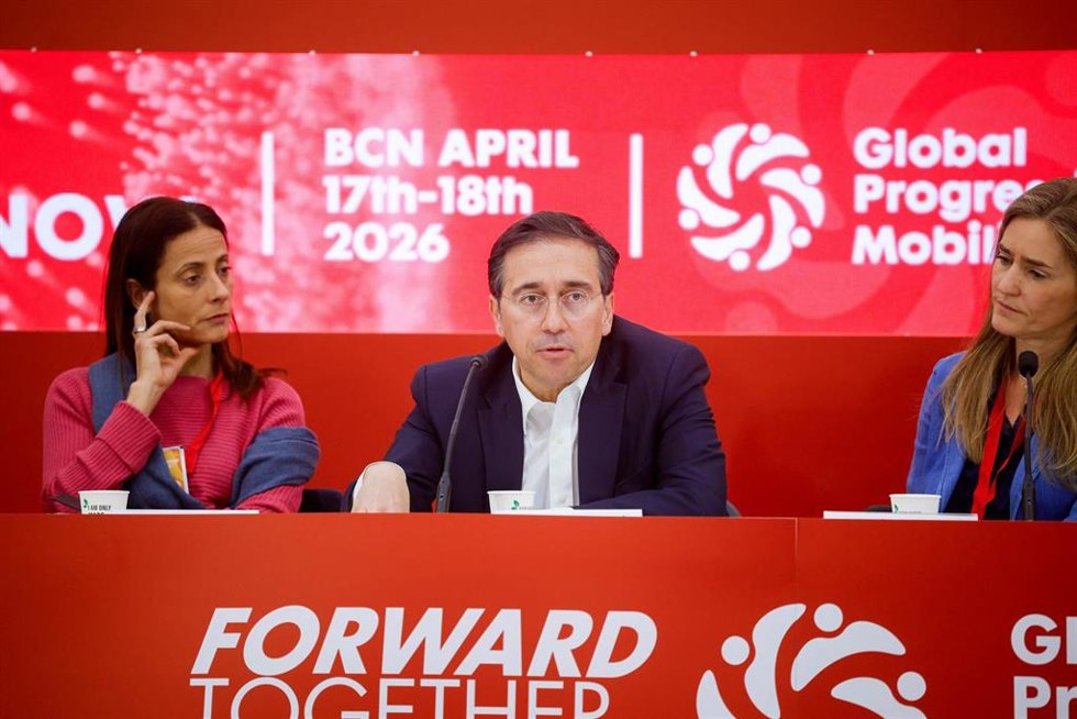 El ministro de Asuntos Exteriores, Unión Europea y Cooperación, José Manuel Albares, en su intervención en la segunda jornada de la Global Progressive Mobilisation (GPM)