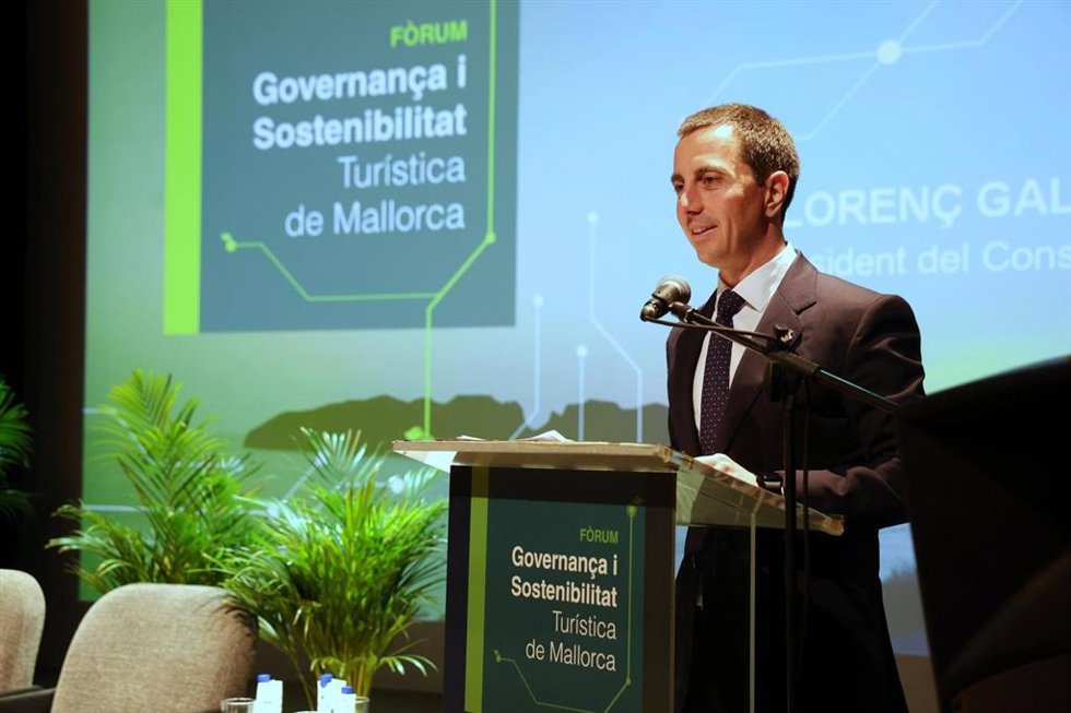 Archivo - El presidente del Consell de Mallorca, Llorenç Galmés, el Foro de Gobernanza y Sostenibilidad Turística.