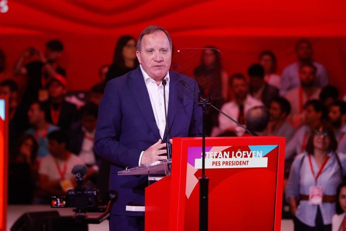 El presidente del PES, Stefan Löfven, en la GPM de este sábado en Barcelona