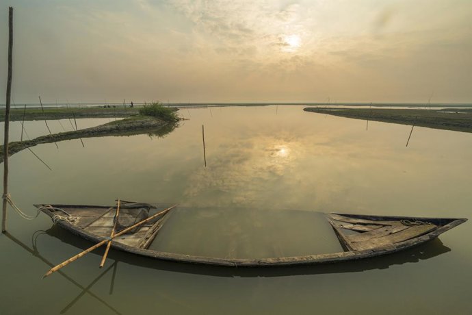 Archivo - November 21, 2025, Kishoregonj, Dhaka, Bangladesh: Caption: Life Returns to the Haor.As the monsoon recedes, life in the haor begins to revive. During the rainy season, waterlogged communities depend mainly on fishing, but once the water withdra