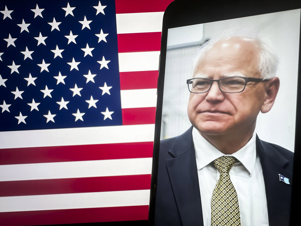 Una ilustración del gobernador de Minnesota Tim Walz