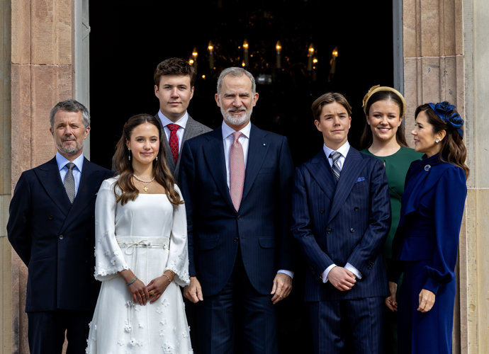 El rey Felipe VI en la confirmación de los príncipes Josephine y Vincent de Dinamarca