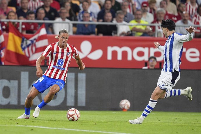 Marcos Llorente of Atletico de Madrid in action during the Spanish Cup, Copa del Rey, Final match played between Atletico de Madrid and Real Sociedad at La Cartuja stadium on April 18, 2026 in Sevilla, Spain.