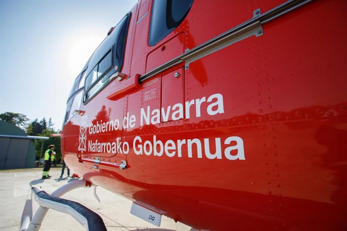 Archivo - El herido fue trasladado en helicóptero al Hospital Universitario de Navarra.