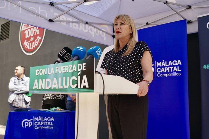 La presidenta del Comité Electoral del PP de Málaga y candidata a las elecciones autonómicas, Carolina España, en una imagen de archivo de la precampaña.
