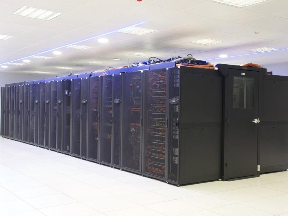 Imagen del Centro de Proceso de Datos en el edificio de AST en el parque Tecnológico Walqa, en Huesca.