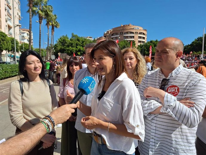 La portavoz del PSOE de Almería y candidata al Parlamento andaluz, Fátima Herrera.