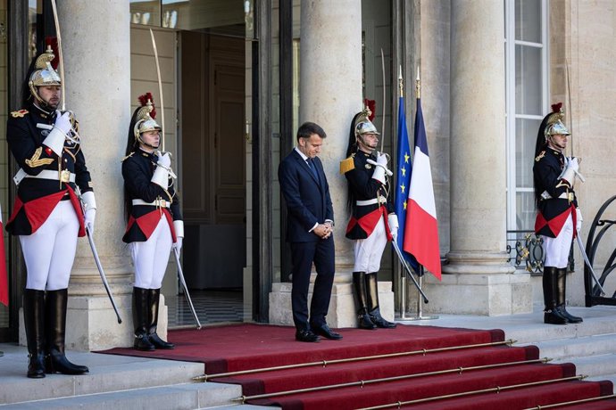 El presidente francés, Emmanuel Macron, en el Palacio del Elíseo (archivo)