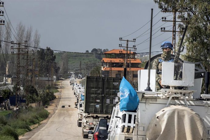 Imagen de archivo de una patrulla de la FINUL en Líbano 