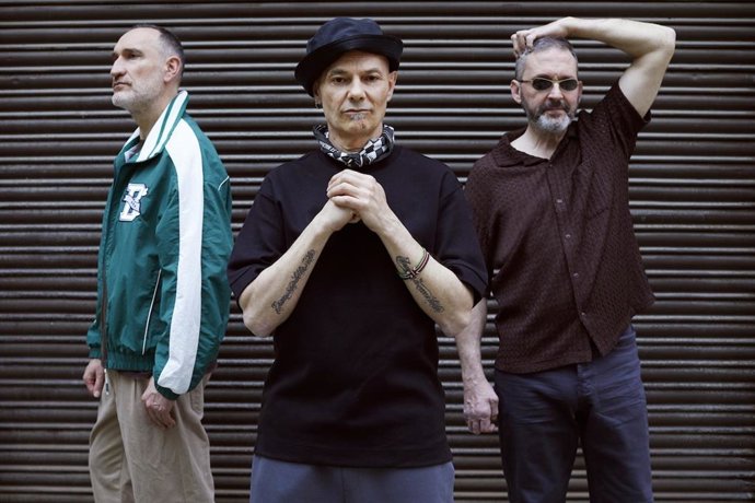 Integrantes originales de Celtas Cortos, con Goyo Yeves, Jesús Cifuentes y Alberto García.