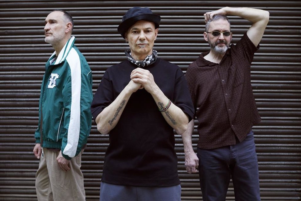Integrantes originales de Celtas Cortos, con Goyo Yeves, Jesús Cifuentes y Alberto García.