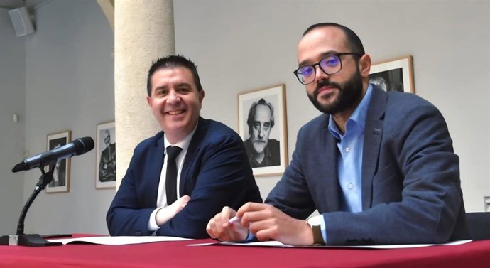 El presidente de la Diputación de Albacete, Santi Cabañero, y el vicepresidente, Fran Valera.