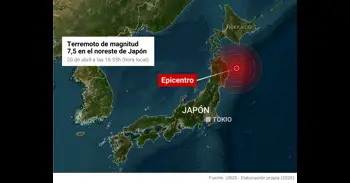 Japón emite una alerta de tsunami tras un terremoto de magnitud 7,5 en la costa oriental