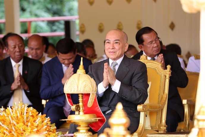 Archivo - El rey de Camboya, Norodom Sihamoni.