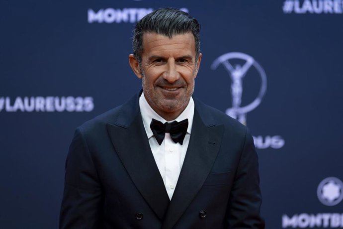 Archivo - El exfutbolista portugués Luis Figo, en los Premios Laureus 2025. 
