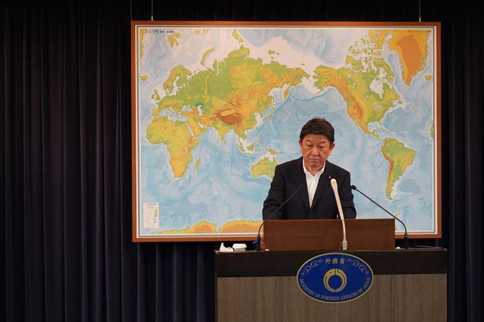 Archivo - El ministro de Exteriores japonés, Toshimitsu Motegi  