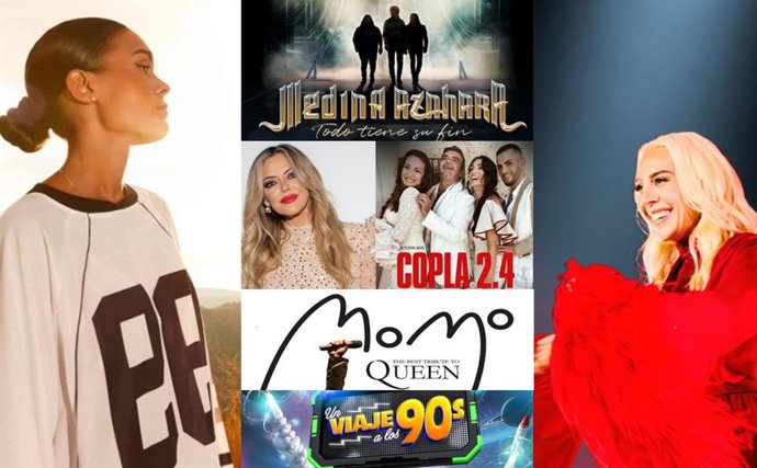 Carteles de los conciertos por las Fiestas del Vino de Valdepeñas.