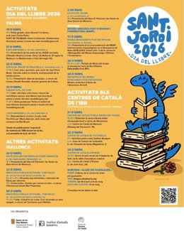 El IEB organiza actividades para promover la lectura en catalán y de autores de Baleares con motivo del Día del Libro