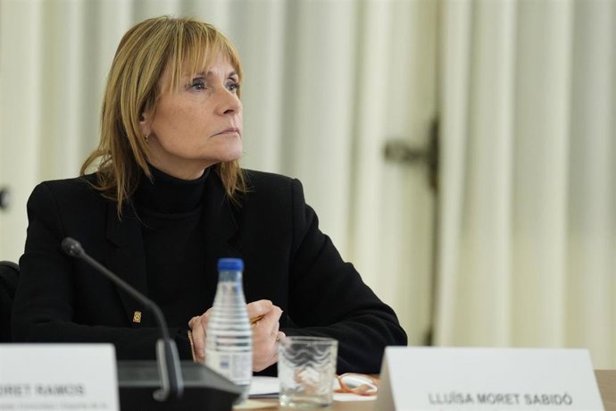 Archivo - La viceprimera secretaria y portavoz del PSC, Lluïsa Moret, en una imagen de archivo
