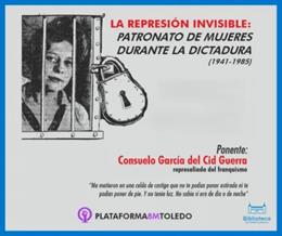 Cartel de la conferencia de Consuelo García del Cid.