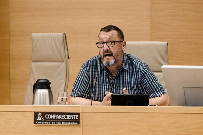 L'exgerente de Societat Valenciana de Gestió Integral de Servicis d'Emergències (SGISE) Raúl Quílez Moraga, en el Congrés dels Diputats.